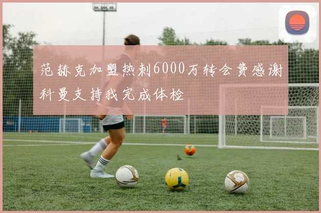 范赫克加盟热刺6000万转会费感谢科曼支持我完成体检